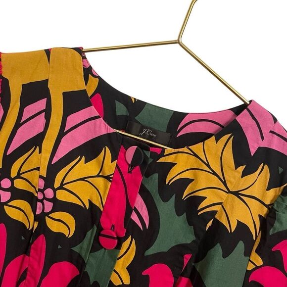 J. Crew Ratti Tiered Popover Dress Floral Size 00 - Picture 4 of 8